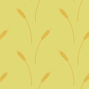 Golden Wheat on Butter Yellow