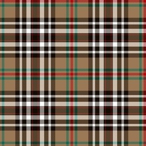 Southdown tartan - 4" tan with custom emerald stripes