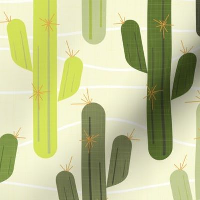 cactus - stylized saguaros - american old west