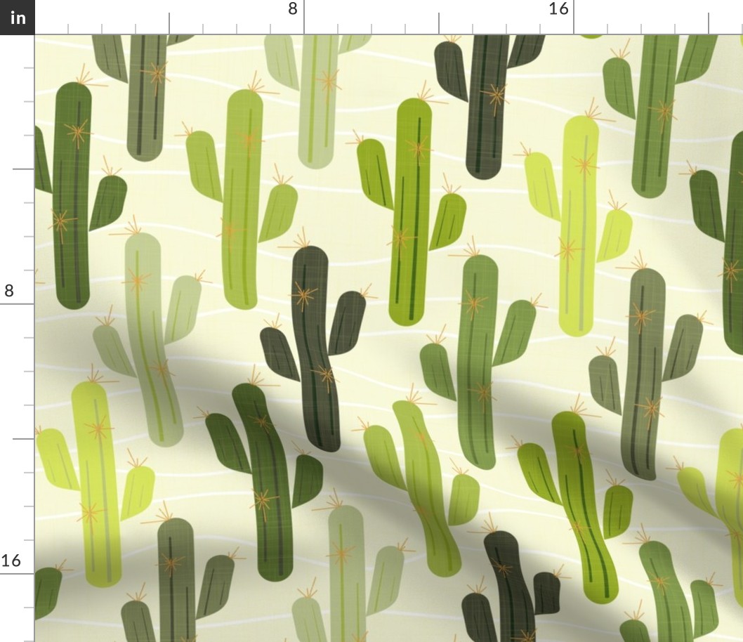 cactus - stylized saguaros - american old west