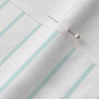 Narrow mint stripes on white - horizontal