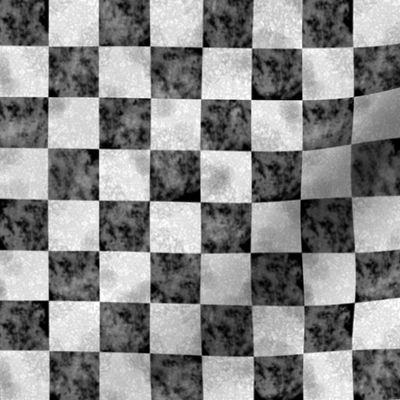 big checkered black and white marble