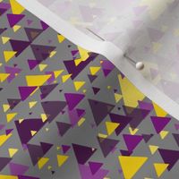 purple and yellow triangles on grey