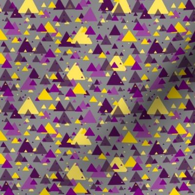 purple and yellow triangles on grey