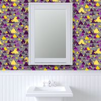 purple and yellow triangles on grey