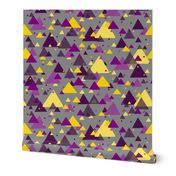 purple and yellow triangles on grey