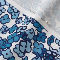 Forget-Me-Not Floral | White and Blue