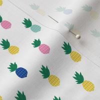 Minimalist pineapple fruit garden pineapples in a row multi-color kids summer design