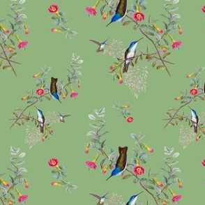 HUMMINGBIRD GARDEN - HUMMINGBIRD COLLECTION (GREEN)