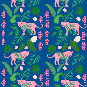 Pink Panther Panels #2 - ocean blue, medium 