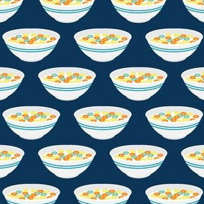 cereal bowls - dark blue - LAD21