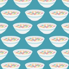 cereal bowls - teal - LAD21