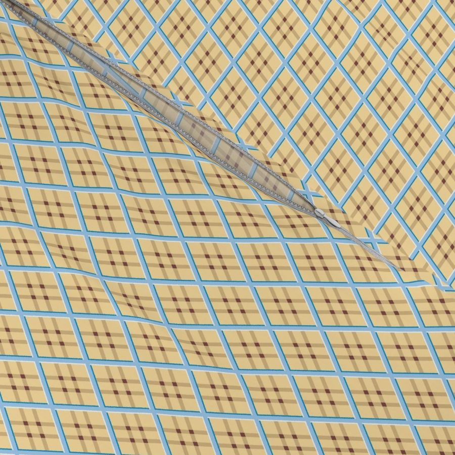 1940s Diamond Trellis Yellow Small