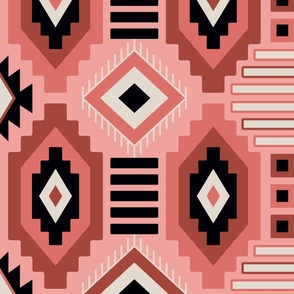 Saddle Blanket Inspired Coral large scale