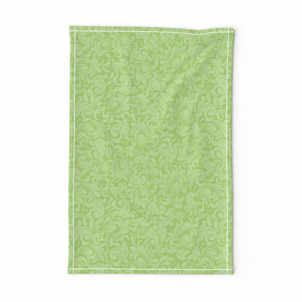 Smaller Scale Damask - Light Green