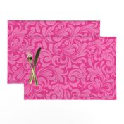 Large Scale Damask - Hot Pink