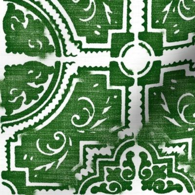 Green Artisan Print Tile
