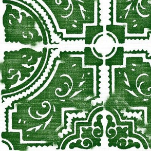 Green Artisan Print Tile