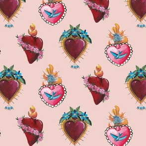 Sacred Hearts Fabric, Wallpaper and Home Decor | Spoonflower