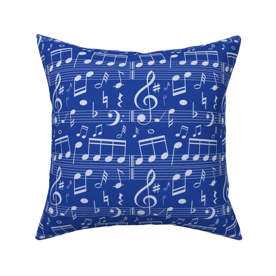 Music Notes- Bigger Scale Royal Blue