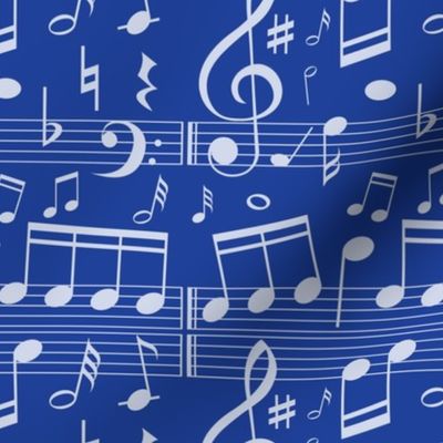 Music Notes- Bigger Scale Royal Blue