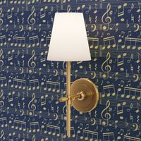 Music Notes- Bigger Scale Royal Blue
