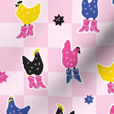 Vibrant Cowboy Chickens