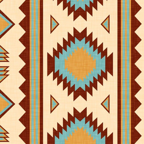 American Southwest Inspired Blanket Horizontal Large Scale