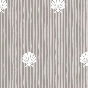Shell Stripes |  Cool Taupe