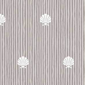 Shell Stripes | Small | Cool Taupe