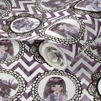 watercolor wonderland girls cameo chevron