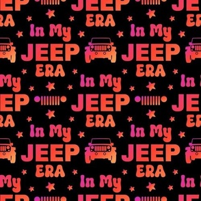 Big In My Jeep Era Pink Orange Black