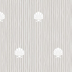 Shell Stripes | Small |  Soft Warm Taupe