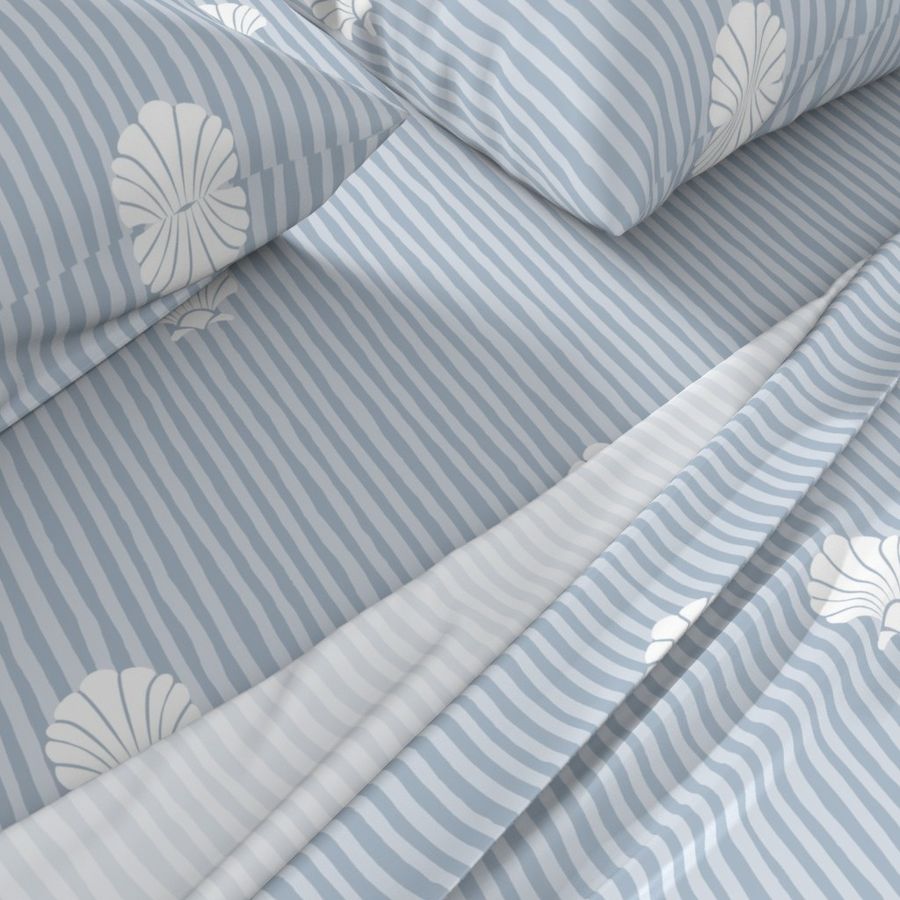 Shell Stripes | Blue Gray Whisper