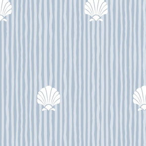 Shell Stripes | Blue Gray Whisper