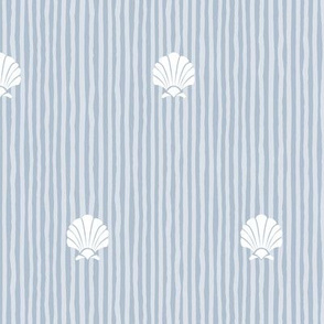 Shell Stripes |Sm|  Blue Gray Whisper