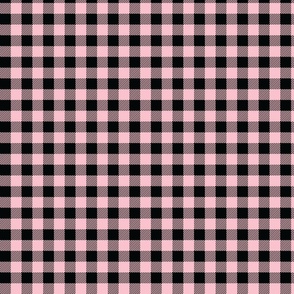 Light Pink and Black Check - Small (Strawberry Cream Collection)