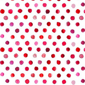 watercolor dots bright red