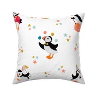 A Circus of Puffins | White Large Scale