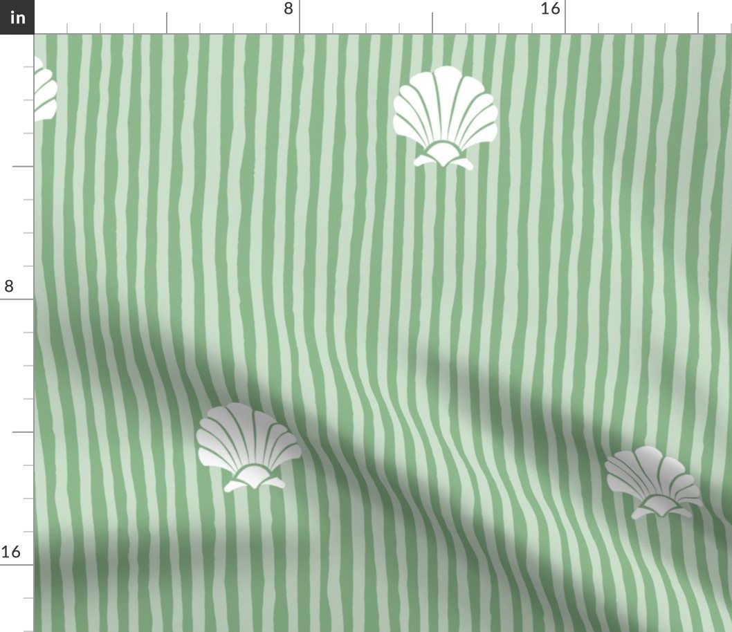 Shell Stripes | Sea Grass Green