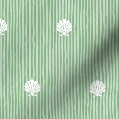 Shell Stripes |Small|Sea Grass Green