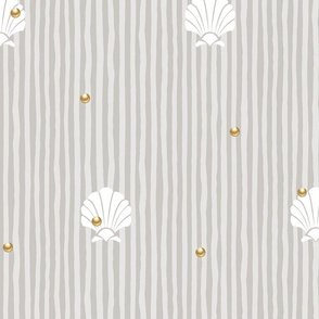 Shell Pearl Stripes | Soft Warm Taupe