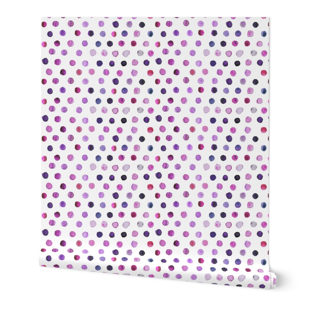 watercolor dots purple