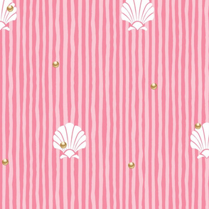 Shell Pearl Stripes | Gold + Lotsa Pink