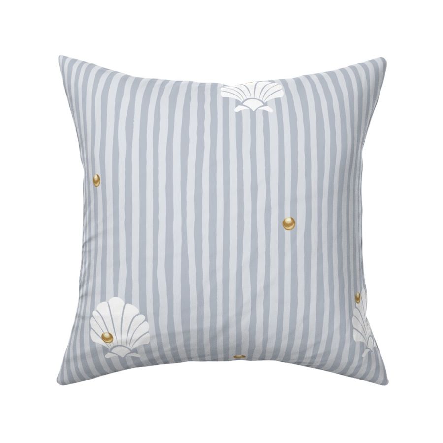 Shell Pearl Stripes | Gold + Soft Cool Gray