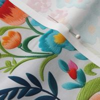 Bigger Embroidered Flower Garden