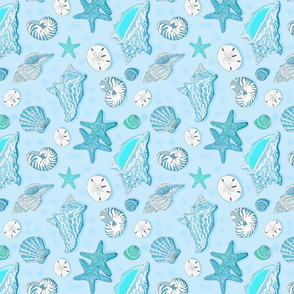 shells baby blue 8x8 sideways
