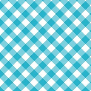 Aqua Gingham Plaid Check Pattern-01