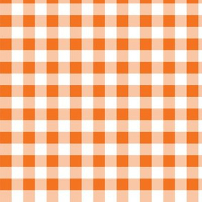 Orange Gingham Plaid Check Pattern Straight-01
