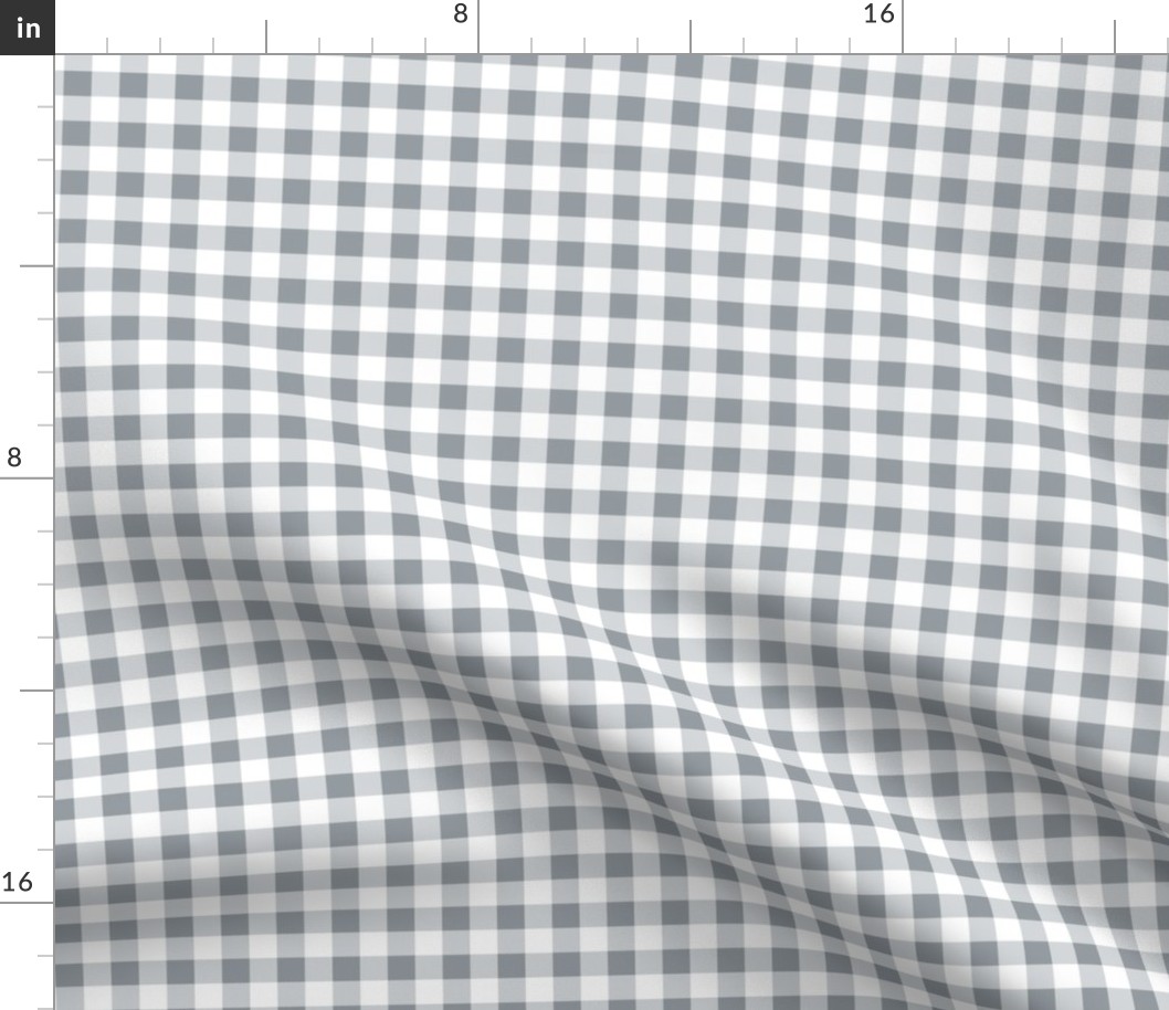 Grey Gingham Plaid Check Pattern Straight-01